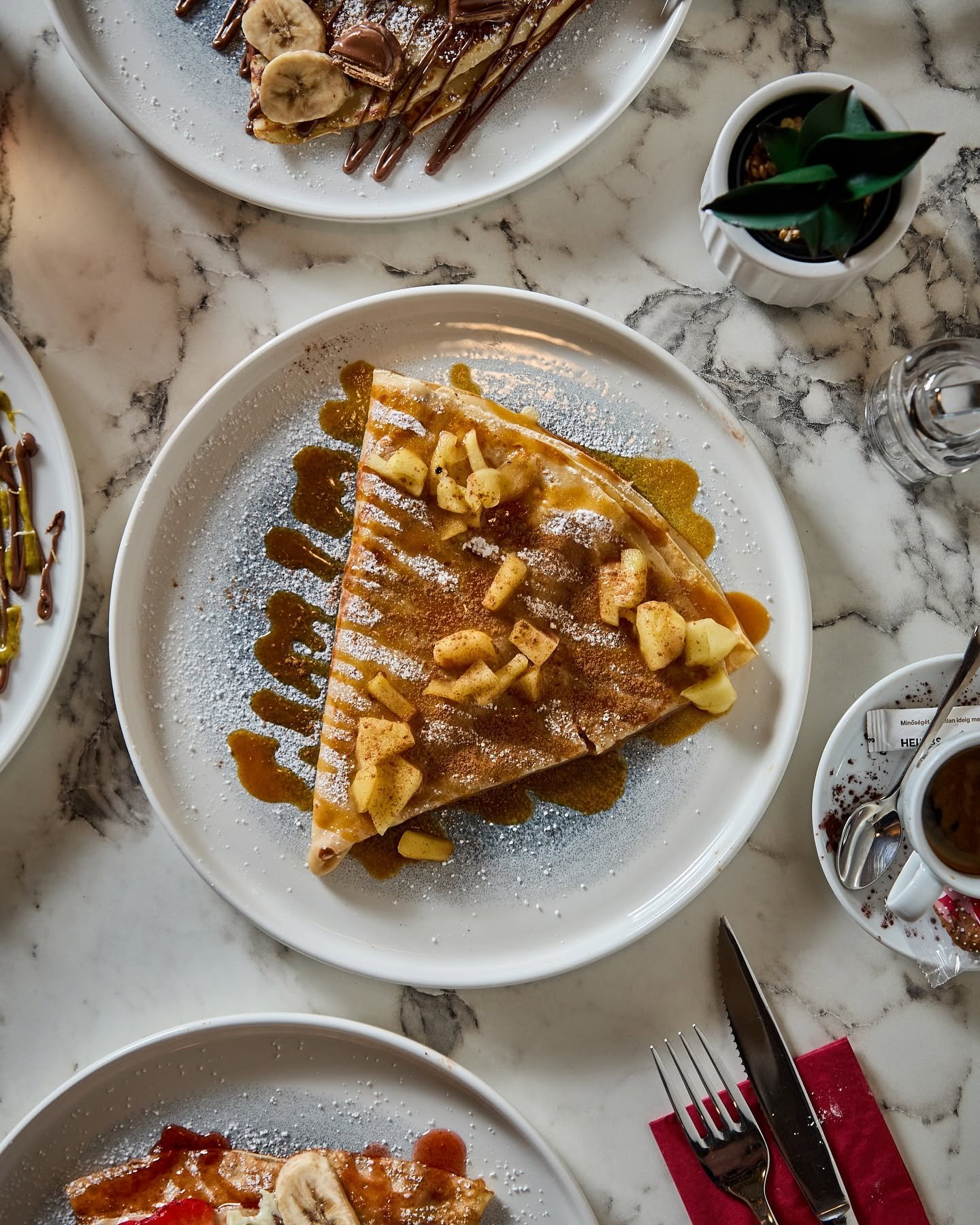 Madame Monsieur sweet French crepe with rich Nutella chocolate spread in Budapest